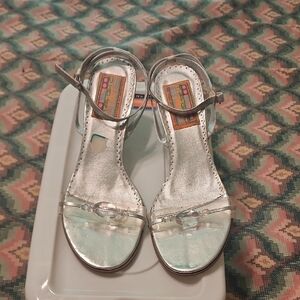 Silver Strappy Sandals